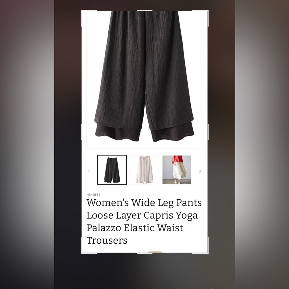 Women's Wide Leg Pants Loose Layer Capris Yoga
Palazzo Elastic Waist
NWT 2XL